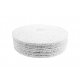 Tampons pour polisseuse à plancher - super polissant - pour vaporiser/polir - 17" (43,1 cm) - blanc - boîte de 5 - 66261054209