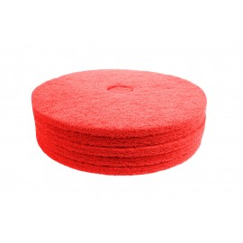 Tampons pour polisseuse à plancher - pour lustrer et vaporiser/polir - 18" (45,7 cm) - rouge - boîte de 5 - 66261054277