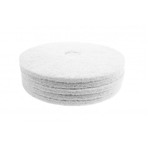 Tampons pour polisseuse à plancher - super polissant - pour vaporiser/polir - 18" (45,7 cm) - blanc - boîte de 5 - 66261054210