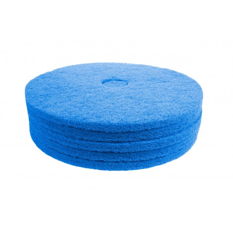 Floor Machine Pads - For Super Scrub - 19" (45.7 cm) - Blue - Box of 5 - 66261054246