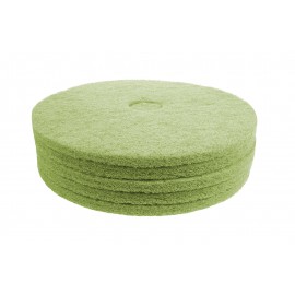 Floor Machine Pads - For Scrubbing - 19" (45,7 cm) - Green - Box of  5