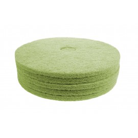 Tampons pour polisseuse à plancher - pour récurer - 19" (45,7 cm) - vert - boîte de 5