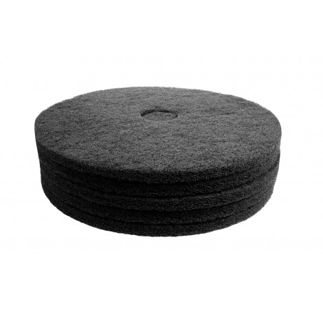 Floor Machine Pads - for Stripping - 19" (48.2 cm) - Black - Box of 5 - 66261054229