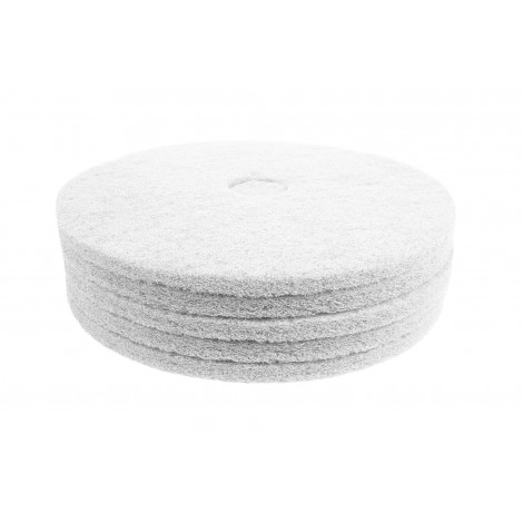 Tampons pour polisseuse à plancher - super polissant - pour vaporiser/polir - 19" (48,2 cm) - blanc - boîte de 5 - 66261054211