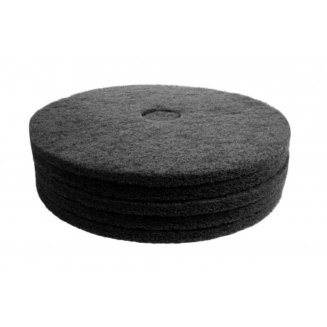 Floor Machine Pads - for Stripping - 20" (50.8 cm) - Black - Box of 5 - 66261054230