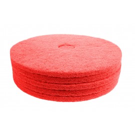 Tampons pour polisseuse à plancher - pour lustrer et vaporiser/polir - 20" (50,8 cm) - rouge - boîte de 5 - 66261054279