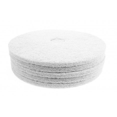 Tampons pour polisseuse à plancher - super polissant - pour vaporiser/polir - 21" (53,3 cm) - blanc - boîte de 5 - 66261054213