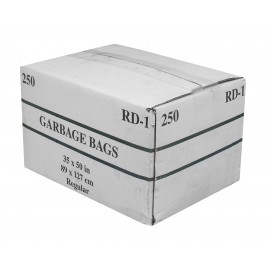Commercial Garbage / Trash Bags - Regular - 35" x 50" (88.9 cm x 127 cm) - Black - Box of 250