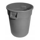 Round Trash Garbage Can Bin - 44 gal  (167 L) - Grey