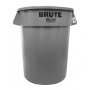 Round Trash Garbage Can Bin - 32 gal (121 L) - Grey - Rubbermaid RUB2632-16 GRAY