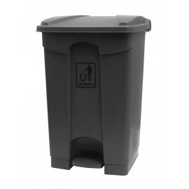 Trash Garbage Can Bin with Lid and Pedal - 11 gal (45 L) - BIN45ST - Grey