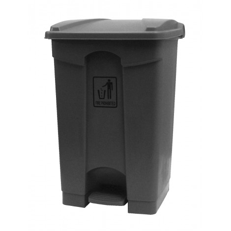 Trash Garbage Can Bin with Lid and Pedal - 11 gal (45 L) - BIN45ST - Grey