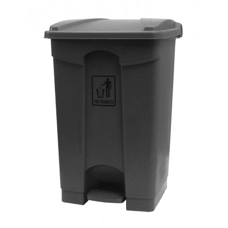 Poubelle avec couvercle et pédale - 11 gal (45 L) - BIN45ST - grise