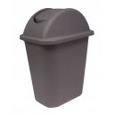 Trash Garbage Can Bin with Swing Lid - 6.3 gal (24L) - Brown