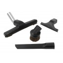 Ensemble de brosses pour aspirateur central - brosse à plancher 25,4 cm (10") - brosse à épousseter - brosse pour meubles - outil de coins - noir