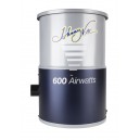 Central Vacuum Johnny Vac - JV600C - Compact - 600 Airwatts - 3 gal (12 L) Tank Capacity - HEPA Bag - Foam Filter