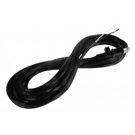 Câble d'alimentation  électrique de 20'  2 fils - noir
