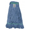 Tête de vadrouille 24oz / moppe synthétique de rechange - bouclée à bandes étroites - bleue