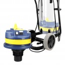Wet & Dry Commercial Vacuum - Capacity of 7.6 gal (28.8 L) - Metal Tank - On Trolley - Tilting Tank - Electrical Outlet for Power Nozzle - 10' (3 m) Hose - Metal Wands - Brushes and Accessories Included