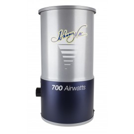Aspirateur central Johnny Vac - JV700C - silencieux - moteur 2 ventilateurs - 700 watts-air - capacité de 5 gal (19 L) - support mural - sac HEPA - filtre mousse