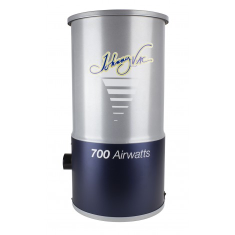 Central Vacuum Johnny Vac - JV700C - Silent - 2-Fan Motor - 700 Airwatts - 5 gal (19 L) Tank Capacity - Wall Mount Bracket - HEPA Bag - Foam Filter