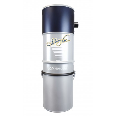 Central Vacuum Johnny Vac - JV600LS - Silent - 600 Airwatts - 5 gal (19 L) Tank Capacity - Wall Mount Bracket - Microtex Filter - HEPA Bag