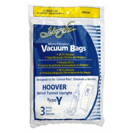 Microfilter Bag for Hoover Wind Tunnel Type Y Upright Vacuum - Pack of 3 Bags - Envirocare 856