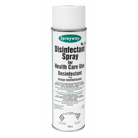 Désinfectant en aérosol - 15,5 oz (439 g) - Sprayway SW015DIN - Produit à utiliser contre le coronavirus (Covid-19)