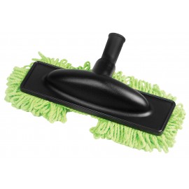 Microfiber Dust Mop - 1 1/4" (32 mm) dia - Cleaning Path 12" (30.5 cm) - Black and Green