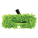 Microfiber Dust Mop - 1 1/4" (32 mm) dia - Cleaning Path 12" (30.5 cm) - Black and Green