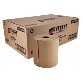 Paper Hand Towel - 7.8" (20 cm)  Width - Roll of 800' (243.8 m) - Box of 6 Rolls - Brown - SUN800K