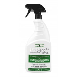Nettoyant - désodorisant - désinfectant - prêt à utiliser - citron - Saniblend RTU - 1.1 L (0,29 gal) - Safeblend SRTLGN4 - désinfectant à utiliser contre le coronavirus (COVID-19) DINn. 02344904